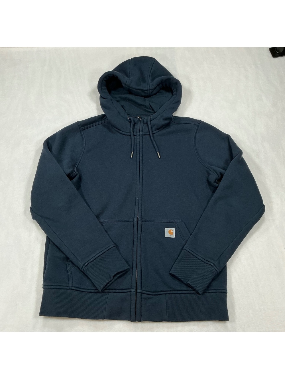 Carhartt Kids Relaxed Fit Zip Hoodie Navy Blue Fleece Sweatshirt Size S 4/6
